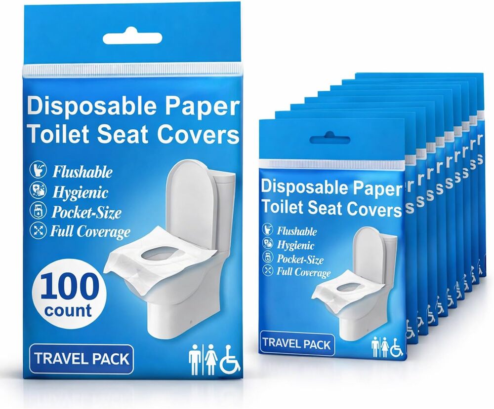 Disposable Toilet Seat Covers Flushable XL 100 Pack